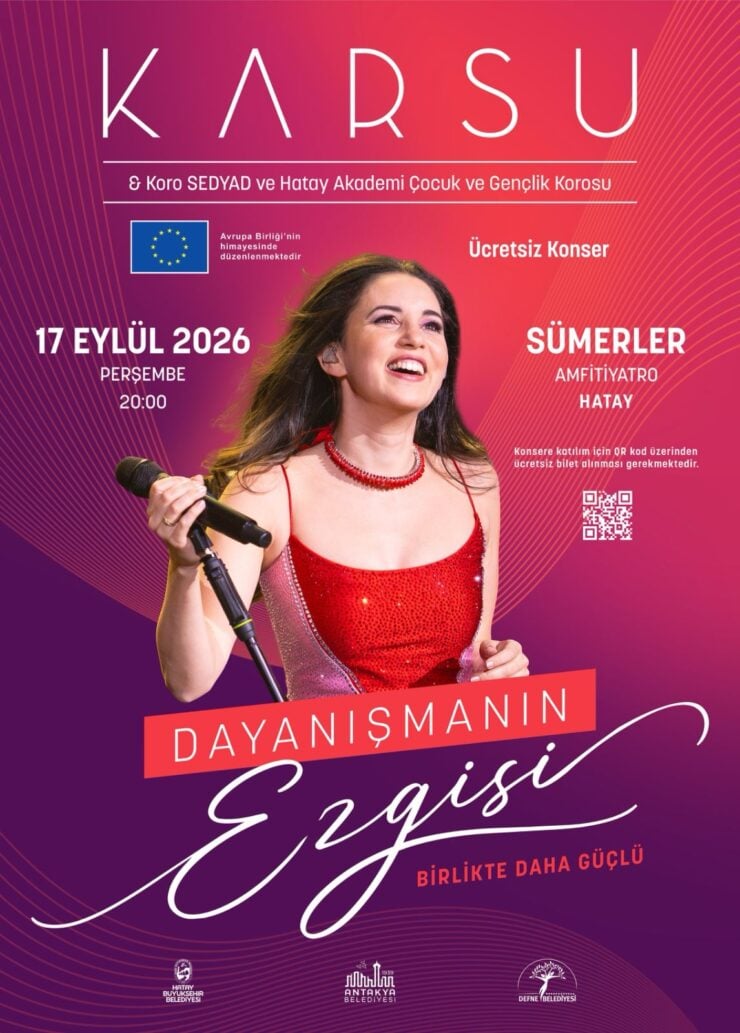 AB’den Hatay’da dayanışma konseri: Karsu sahnede
